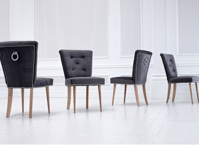 Chesterfield Stuhl Set Gruppe 6x Lehnstühle Polster Sitzgruppe